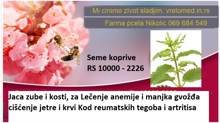 seme koprive u medu vrelo med